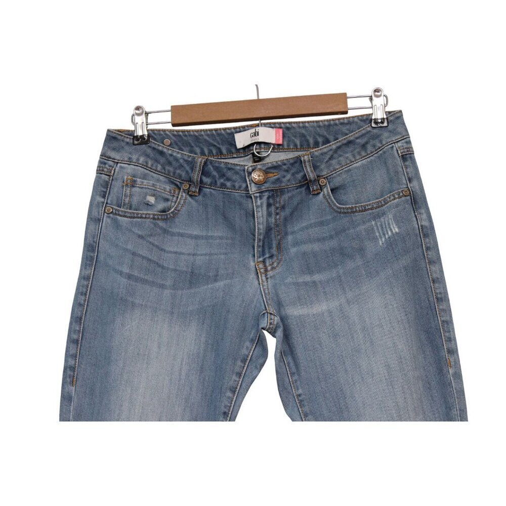 Cabi Jeans Size 6 Mojave Slim Boyfriend Distressed Stretch Denim Style # 5165 - Picture 2 of 13